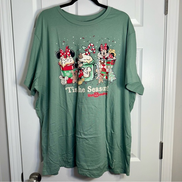 NWT. Disney Parks 3XL Shirt 2024 Tis The Season” Mickey & Minnie Holiday - Picture 2 of 10
